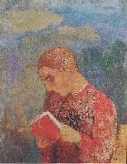 Odilon Redon Elsass oder Lesender Monch oil